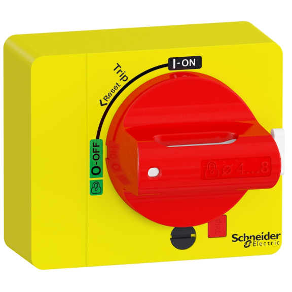 Schneider Electric GV4ADN02, TeSys Deca, GV4 Motor Koruma Şalterleri için Döner Kurma, Kırmızı, IP54