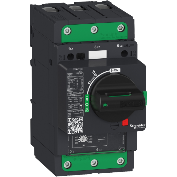 Schneider Electric GV4L02N, TeSys Deca, 2 Amper, 0.25-0.75 kW, Motor Koruma Şalteri, 50 kA