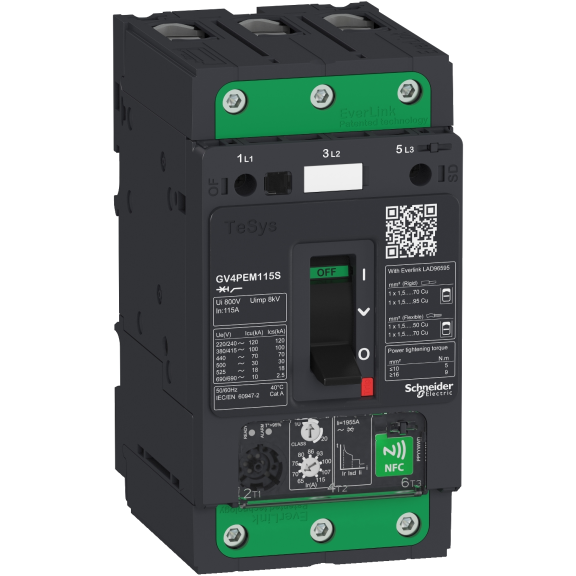 Schneider Electric GV4PEM80N, TeSys Deca, 40-80 Amper, 22-37 kW, Motor Koruma Şalteri, 50 kA
