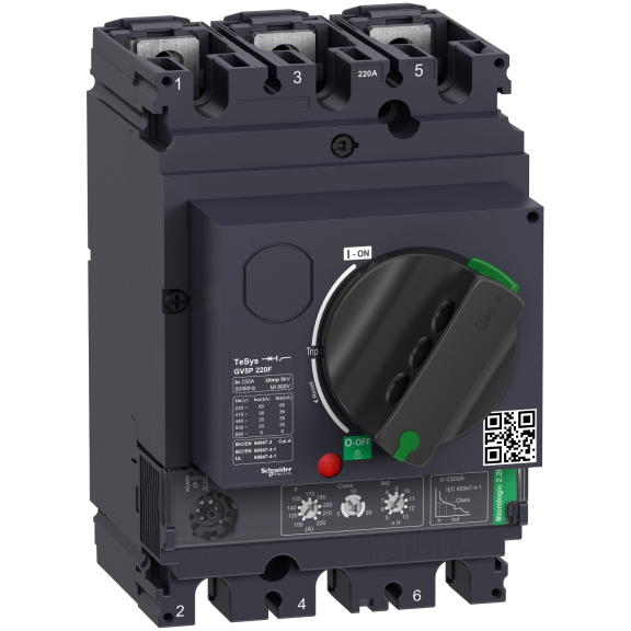 Schneider Electric GV5P220F, TeSys Giga, 100-220 Amper, 90-110 kW, Motor Koruma Şalteri, 36 kA