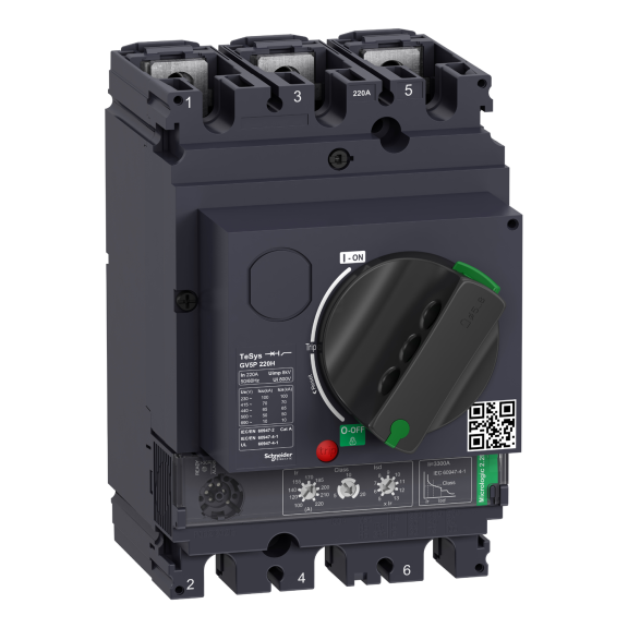 Schneider Electric GV5P220H, TeSys Giga, 100-220 Amper, 90-110 kW, Motor Koruma Şalteri, 70 kA