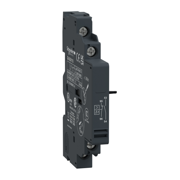 Schneider Electric GVAD0110, TeSys Deca, GV2 ve GV3P için Hata Sinyali ve Ani Yardımcı Kontak Bloğu, 1NK(Hata)+1NA