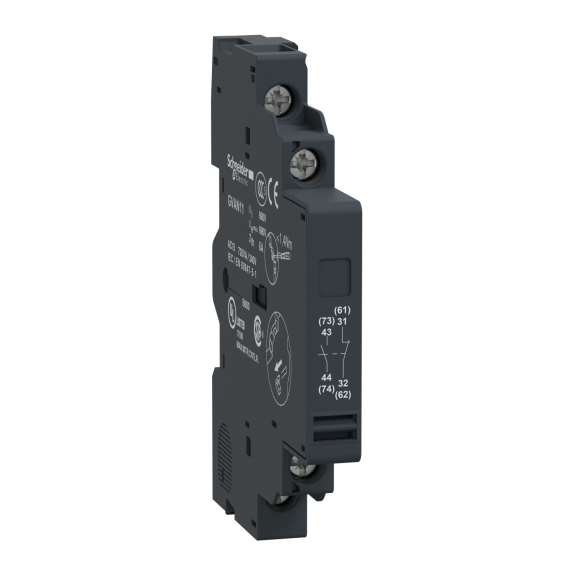 Schneider Electric GVAN11, TeSys Deca, GV2 ve GV3P Motor Koruma Şalterleri için Yardımcı Kontak Blok, 1NA+1NK
