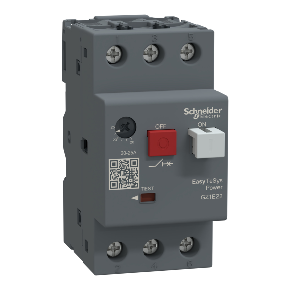 Schneider Electric GZ1E22, EasyPact TVS, 20-25 Amper, 11 kW, Motor Koruma Şalteri, 10 kA
