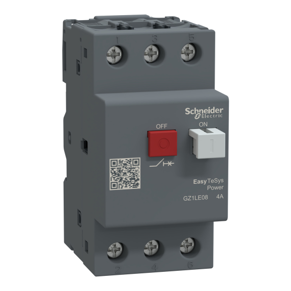 Schneider Electric GZ1LE08, EasyPact TVS, 4 Amper, 1.5 kW, Motor Koruma Şalteri, 100 kA