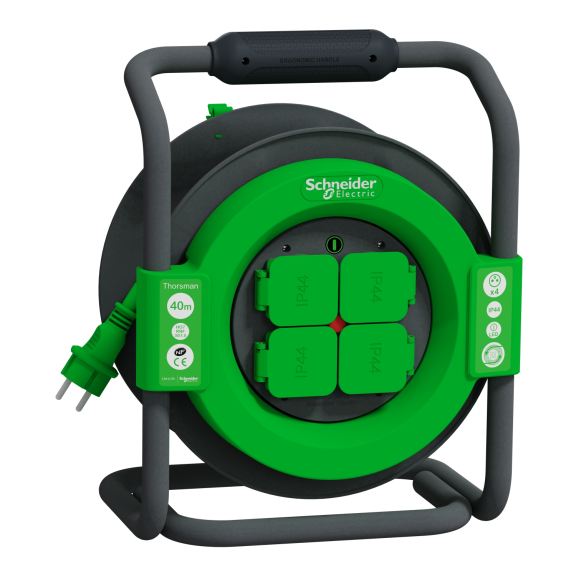 Schneider Electric IMT33161, Thorsman, Pro Kablo Makarası, 40 Metre 3x1.5mm² H07RNF Kablolu, IP44, CEE 7/5