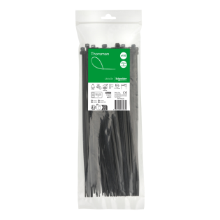 Schneider Electric IMT46420, Thorsman, 300x4.8mm, Siyah, Kablo Bağı, 100 Adet