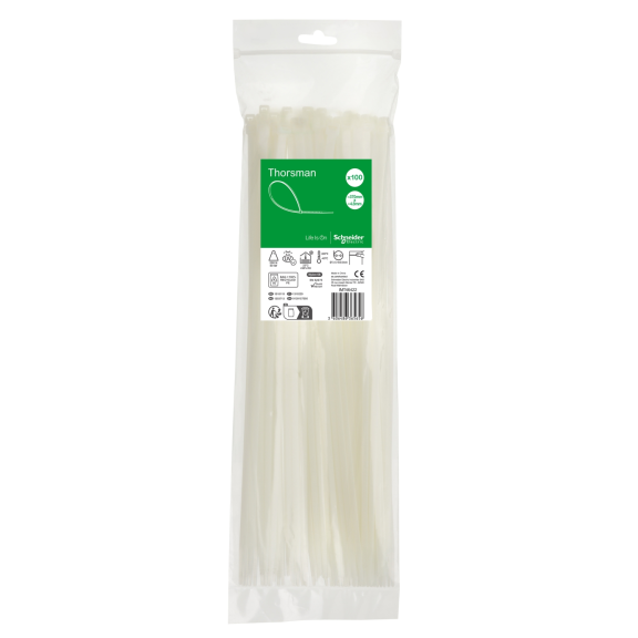 Schneider Electric IMT46422, Thorsman, 370x4.8mm, Şeffaf, Kablo Bağı, 100 Adet