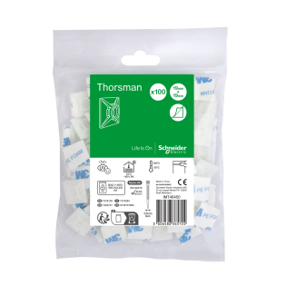 Schneider Electric IMT46450, Thorsman, 19x19mm, Yapışkanlı Kroşe, Maks. 3.6mm Kalınlıklı Kablo Bağlarına Uygun, 100 Adet