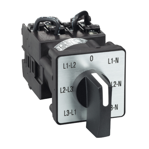 Schneider Electric K1F027MLH, Harmony K, 12 Amper, 7 Pozisyonlu, Voltmetre Komütatörü(LL-0-LN) Paket Şalter