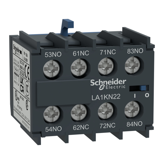 Schneider Electric LA1KN40, TeSys K, Mini Kontatörler İçin Yardımcı Kontak Blok, 4NA