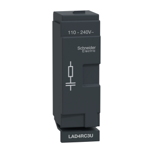 Schneider Electric LAD4RC3U, TeSys Deca, LC1D40A-D65A Kontatörler İçin RC Filtre, 110-240 Volt AC