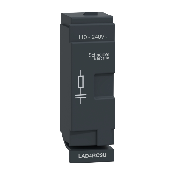 Schneider Electric LAD4RC3U, TeSys Deca, LC1D40A-D65A Kontatörler İçin RC Filtre, 110-240 Volt AC