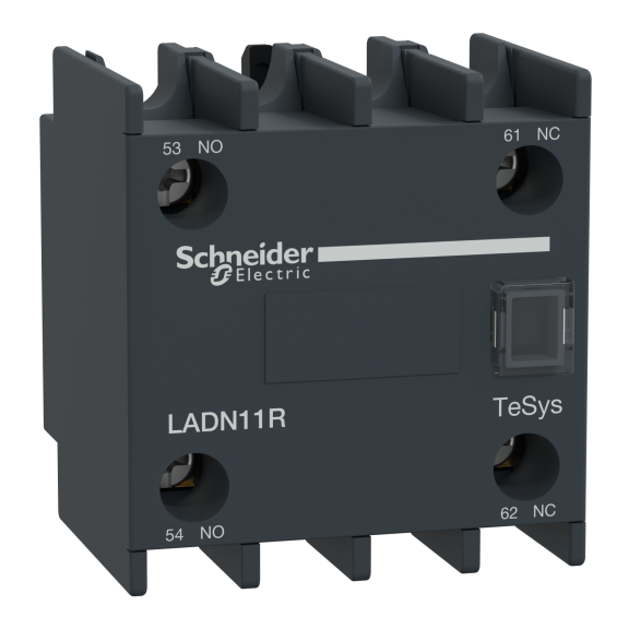 Schneider Electric LADN11R, TeSys Deca, Kontatörler İçin Toza Karşı Dayanıklı Toza Karşı Dayanıklı Yardımcı Kontak Blok, 1NA+1NK