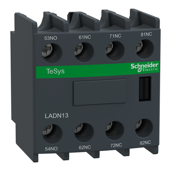 Schneider Electric LADN13, TeSys Deca, Kontatörler İçin Yardımcı Kontak Blok, 1NA+3NK
