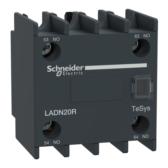 Schneider Electric LADN20R, TeSys Deca, Kontatörler İçin Toza Karşı Dayanıklı Yardımcı Kontak Blok, 2NA