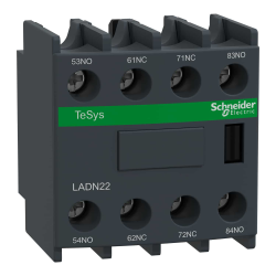 Schneider Electric LADN22, TeSys Deca, Kontatörler İçin Yardımcı Kontak Blok, 2NA+2NK