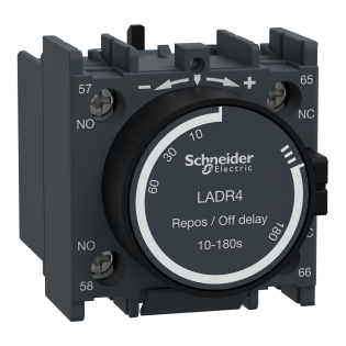 Schneider Electric LADR4, TeSys Deca, Düşmede Gecikmeli Pnömatik Zaman Rölesi, 10-180 sn