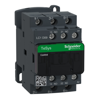Schneider Electric LC1D09V7, TeSys Deca, 9 Amper, 4 kW, 3 Kutuplu, Kontaktör, 400 Volt AC, 1NA+1NK