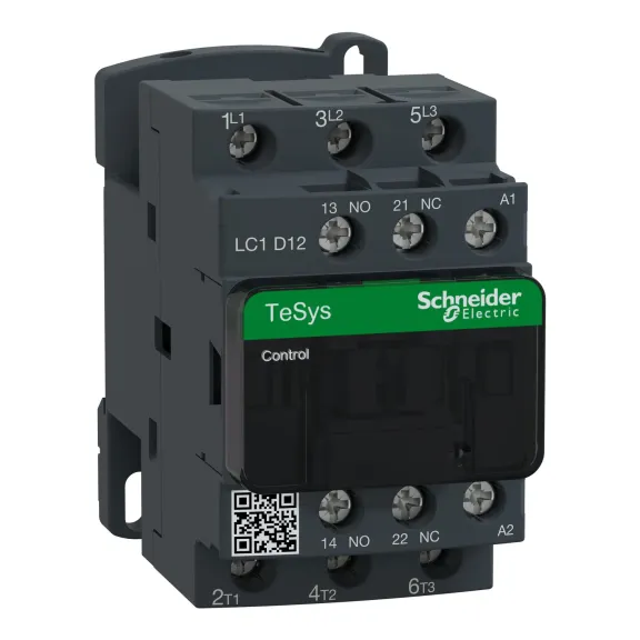 Schneider Electric LC1D12M7, TeSys Deca, 12 Amper, 5.5 kW, 3 Kutuplu, Kontaktör, 220 Volt AC, 1NA+1NK