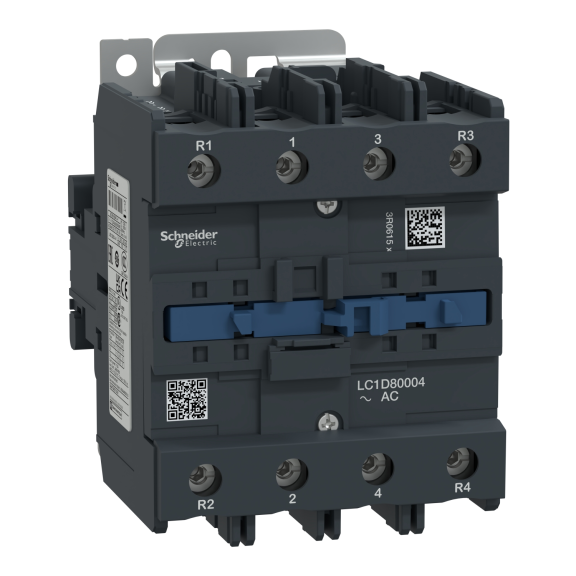 Schneider Electric LC1D80004M7, TeSys Deca, 125 Amper, 4 Kutuplu, Kontaktör, 220 Volt AC, 1NA+1NK
