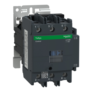 Schneider Electric LC1D80FD, TeSys Deca, 80 Amper, 37 kW, 3 Kutuplu, Kontaktör, 110 Volt DC, 1NA+1NK