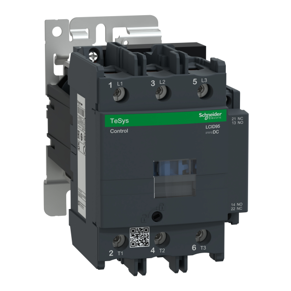 Schneider Electric LC1D95BD, TeSys Deca, 95 Amper, 45 kW, 3 Kutuplu, Kontaktör, 24 Volt DC, 1NA+1NK