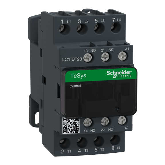 Schneider Electric LC1DT20M7, TeSys Deca, 20 Amper, 4 Kutuplu, Kontaktör, 220 Volt AC, 1NA+1NK
