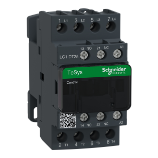 Schneider Electric LC1DT25B7, TeSys Deca, 25 Amper, 4 Kutuplu, Kontaktör, 24 Volt AC, 1NA+1NK