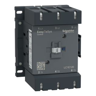 Schneider Electric LC1E120M5, EasyPact TVS, 120 Amper, 55 kW, 3 Kutuplu, Kontaktör, 220 Volt AC, 1NA+1NK