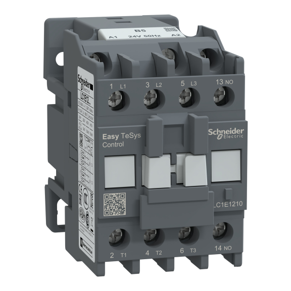 Schneider Electric LC1E1210B5, EasyPact TVS, 12 Amper, 5.5 kW, 3 Kutuplu, Kontaktör, 24 Volt AC, 1NA