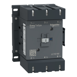 Schneider Electric LC1E160M5, EasyPact TVS, 160 Amper, 75 kW, 3 Kutuplu, Kontaktör, 220 Volt AC, 1NA+1NK