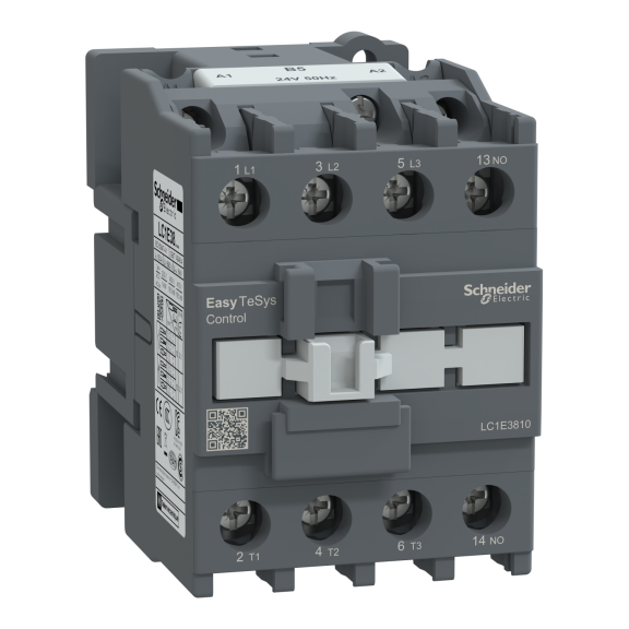 Schneider Electric LC1E3810B5, EasyPact TVS, 38 Amper, 18.5 kW, 3 Kutuplu, Kontaktör, 24 Volt AC, 1NA