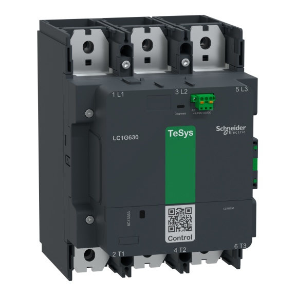 Schneider Electric LC1G630KUEN, TeSys Giga, 630 Amper, 335 kW, 3 Kutuplu, Kontaktör, 100-250 Volt AC/DC, 1NA+1NK