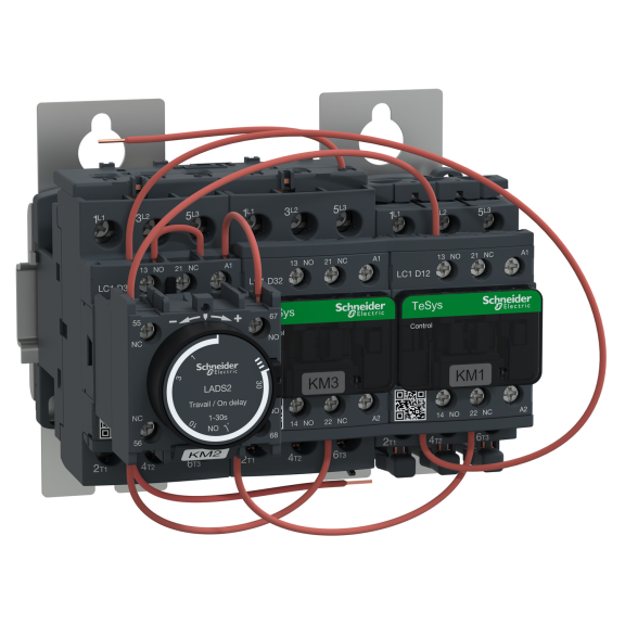 Schneider Electric LC3D32AB7, TeSys Deca, 25 kW, Hazır Bağlantılı Yıldız-Üçgen Yolverici, 24 Volt AC