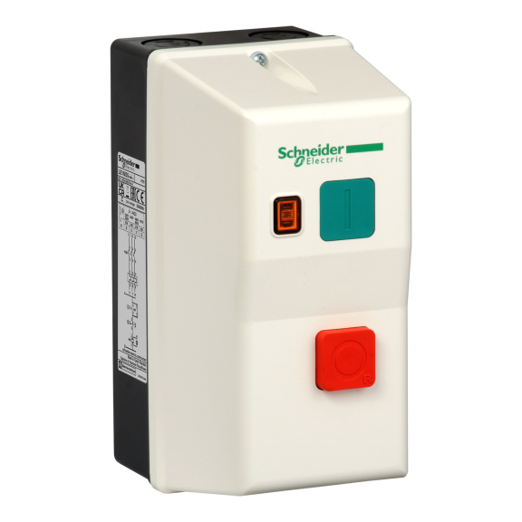 Schneider Electric LE1M35B716, TeSys LE, 4 kW, 8-11.5 Amper, Trifaze Motorlar İçin Kutulu Komple Motor Yolvericiler, 24 Volt AC