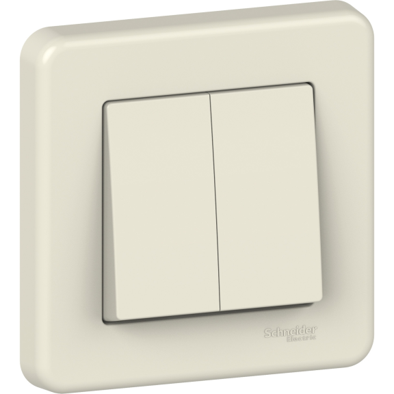Schneider Electric LNA0600323, Leona, Krem, İkili Vavien Anahtar, Çerçeveli