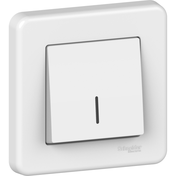 Schneider Electric LNA1600321, Leona, Beyaz, Işıklı Liht Anahtarı, Çerçeveli