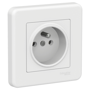Schneider Electric LNA2800121, Leona, Beyaz, UPS Priz, Çerçeveli