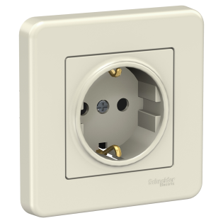 Schneider Electric LNA2900123, Leona, Krem, Topraklı Priz, Çerçeveli