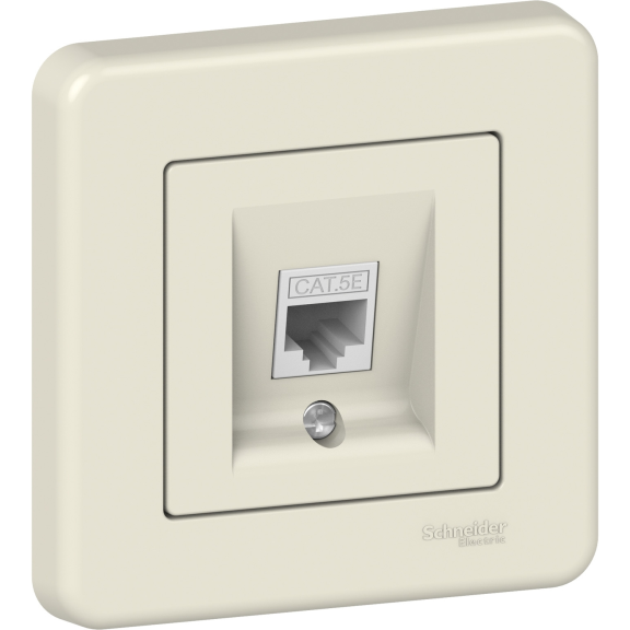 Schneider Electric LNA4300123, Leona, Krem, Data İnternet Prizi, Cat 5, Çerçeveli