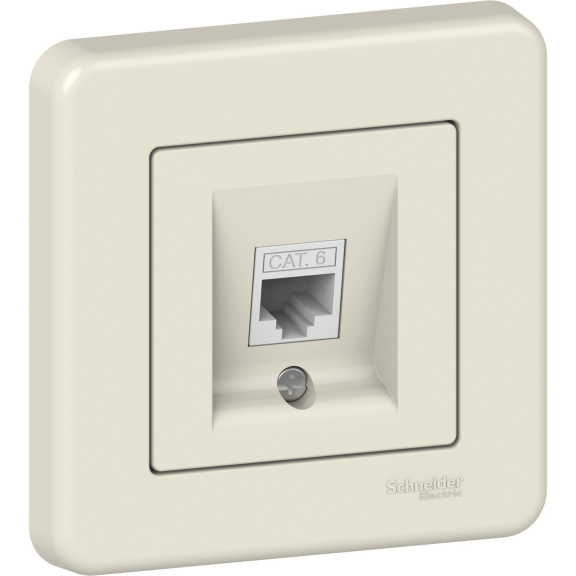 Schneider Electric LNA4700123, Leona, Krem, Data İnternet Prizi, Cat 6, Çerçeveli
