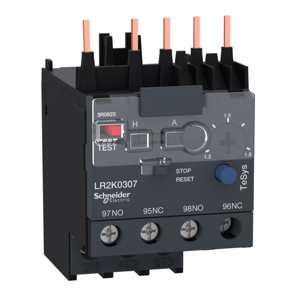 Schneider Electric LR2K0307, TeSys K, 1.2-1.8 Amper, Mini Termik Röle, Sınıf 10A