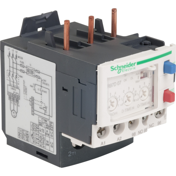 Schneider Electric LR97D07M7, TeSys Deca, 1.2-7 Amper, LC1D09-D38 Kontaktörler için Elektronik Aşırı Akım Termik Röle, 220 Volt AC