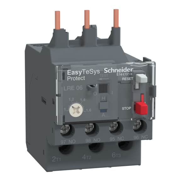 Schneider Electric LRE06, EasyPact TVS, 1-1.6 Amper, LC1E06-E38 Kontaktörler için Termik Röle
