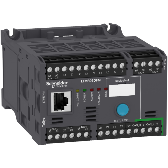 Schneider Electric LTMR08DFM, TeSys T, 0.4-8 Amper, Motor Kontrolörü, 100-240 Volt AC, DeviceNet