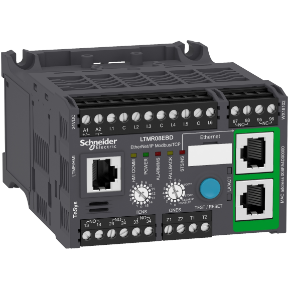 Schneider Electric LTMR08EBD, TeSys T, 0.4-8 Amper, Motor Kontrolörü, 24 Volt DC, Ethernet