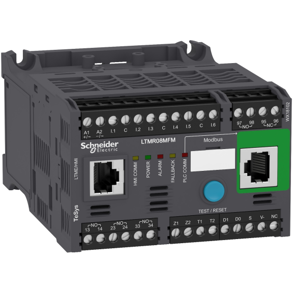 Schneider Electric LTMR08MFM, TeSys T, 0.4-8 Amper, Motor Kontrolörü, 100-240 Volt AC, Modbus