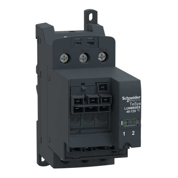 Schneider Electric LU6MB0ES, TeSys U, 32 Amper, Entegre Motor Yolvericiler için Enversör Modülü, Bağımsız Raya Montaj, 48-72 Volt AC/DC