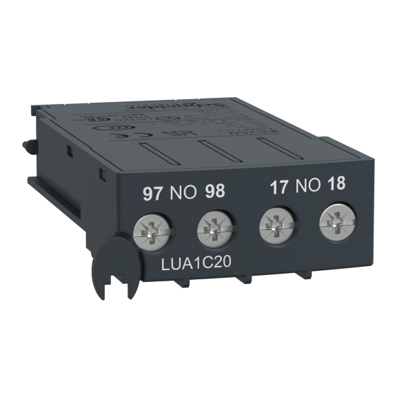 Schneider Electric LUA1C20, TeSys U, Entegre Motor Yolvericiler için Arıza+Hazır Yardımcı Kontak, 2NA